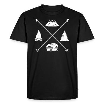 Caravane - T-shirt Premium bio Homme - noir - Devant - Nico (187cm)