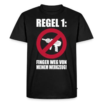 Handwerker Heimwerker Lustiger Spruch - Männer Premium Bio T-Shirt - Schwarz - Vorne - Nico (187cm)