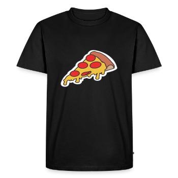 Pizza pizza - T-shirt Premium bio Homme - noir - Devant - Nico (187cm)
