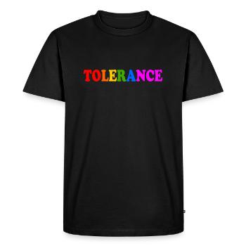 Tolerance - T-shirt Premium bio Homme - noir - Devant - Nico (187cm)