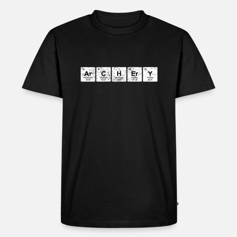ARCHERY Bogenschießen Elemente Bogen Schütze - Männer Premium Bio T-Shirt - Schwarz