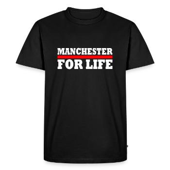 MANCHESTER - T-shirt Premium bio Homme - noir - Devant - Nico (187cm)