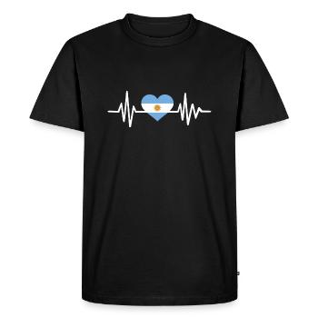 Argentina - Men's Premium Organic T-Shirt - black - Front - Nico (187cm)