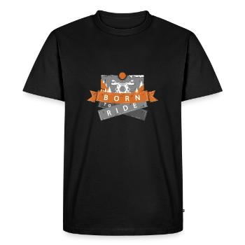 Born to ride - Men's Premium Organic T-Shirt - black - Front - Nico (187cm)