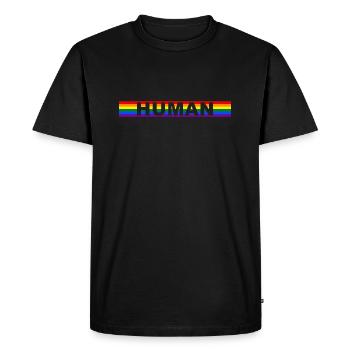 LGBT HUMAN - T-shirt Premium bio Homme - noir - Devant - Nico (187cm)