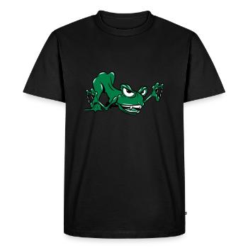 Monster funny frog - Men's Premium Organic T-Shirt - black - Front - Nico (187cm)