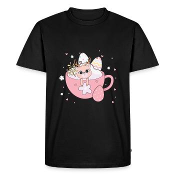 BOW Easter Chibi Cup 01 - Men's Premium Organic T-Shirt - black - Front - Nico (187cm)