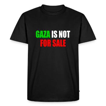 gaza is not for sale - Men's Premium Organic T-Shirt - black - Front - Nico (187cm)