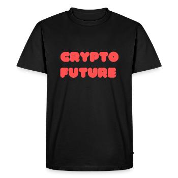Crypto Future - Men's Premium Organic T-Shirt - black - Front - Nico (187cm)