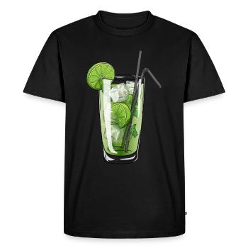 Cocktail Mojito - T-shirt Premium bio Homme - noir - Devant - Nico (187cm)