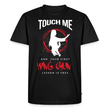 Wingtsun Wing chun Touch Me - Men's Premium Organic T-Shirt - black - Front - Nico (187cm)