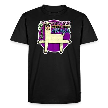 Don't Mess with the Alpaca Lama - Men's Premium Organic T-Shirt - black - Front - Nico (187cm)