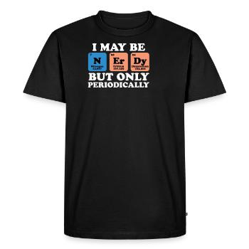 Tableau périodique de Nerdy - T-shirt Premium bio Homme - noir - Devant - Nico (187cm)