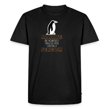 Pingouin pingouin - T-shirt Premium bio Homme - noir - Devant - Nico (187cm)