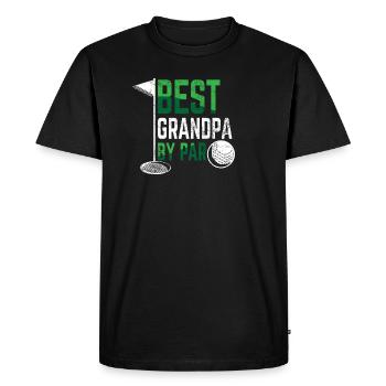 golf papy - T-shirt Premium bio Homme - noir - Devant - Nico (187cm)
