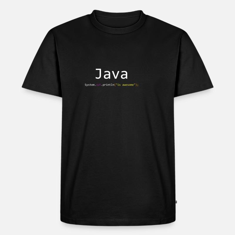 Java ist großartig - Männer Premium Bio T-Shirt - Schwarz