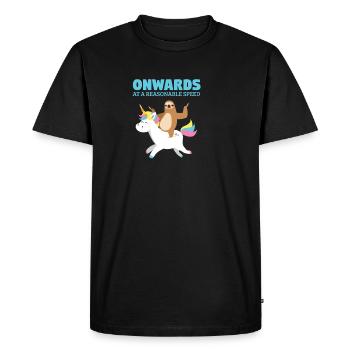 Funny sloth unicorn kids gift Unicorn - Men's Premium Organic T-Shirt - black - Front - Nico (187cm)