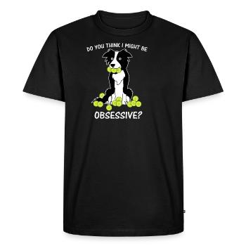 border collie funny saying gift idea - Men's Premium Organic T-Shirt - black - Front - Nico (187cm)