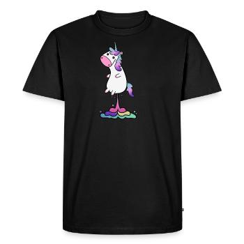 licornes drôles furtzende - T-shirt Premium bio Homme - noir - Devant - Nico (187cm)