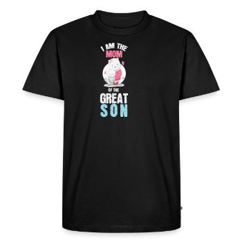 Je suis maman d'un grand fils - T-shirt Premium bio Homme - noir - Devant - Nico (187cm)
