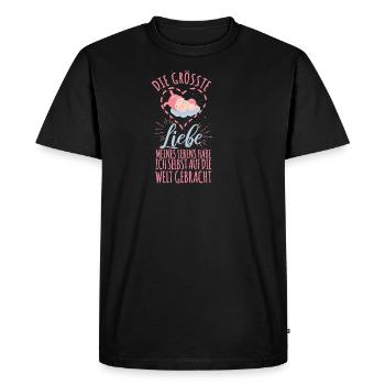J’ai le plus grand amour de ma vie. - T-shirt Premium bio Homme - noir - Devant - Nico (187cm)