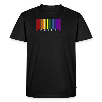 LGBT Gay Pride Gay Lesbian Love Barcode - Men's Premium Organic T-Shirt - black - Front - Nico (187cm)