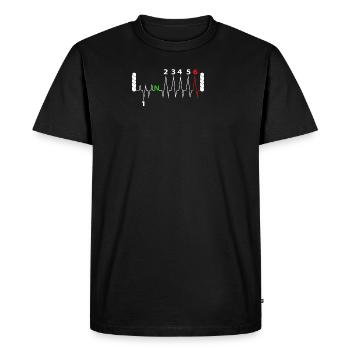 Motorcycle Gear Shift Motorcyclist Bike Gift - Men's Premium Organic T-Shirt - black - Front - Nico (187cm)