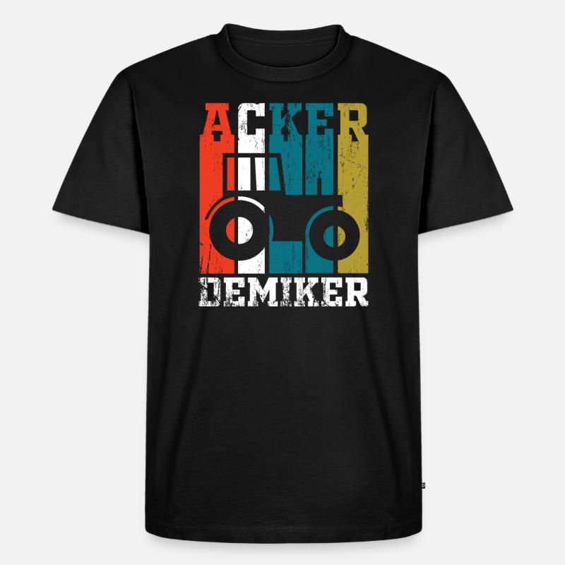 Landwirt Acker - Männer Premium Bio T-Shirt - Schwarz