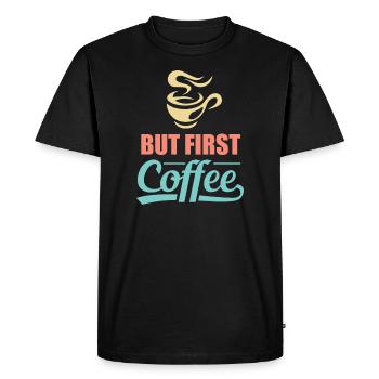 Prime Café Café Cadeau - T-shirt Premium bio Homme - noir - Devant - Nico (187cm)