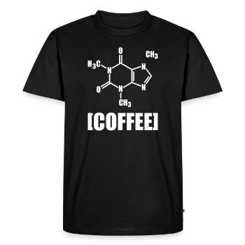 Café Café Formule Chimique Idée Cadeau - T-shirt Premium bio Homme - noir - Devant - Nico (187cm)