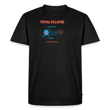 Total Eclipse Earth lunar eclipse solar system - Men's Premium Organic T-Shirt - black - Front - Nico (187cm)