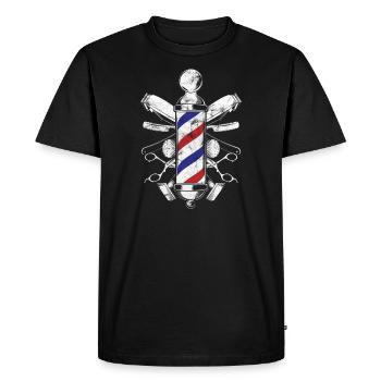 Coiffeur coiffeur - T-shirt Premium bio Homme - noir - Devant - Nico (187cm)