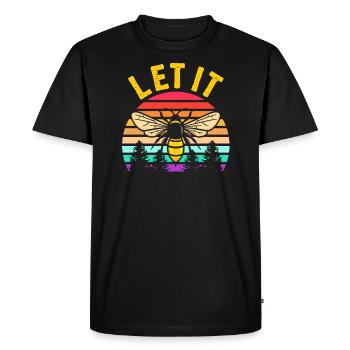 Bee Bee Gift - Men's Premium Organic T-Shirt - black - Front - Nico (187cm)