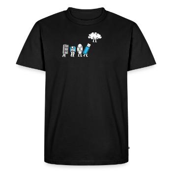 Cloud Computing Evolution Computer Development - Men's Premium Organic T-Shirt - black - Front - Nico (187cm)