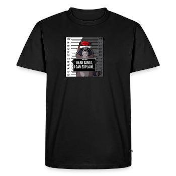 Cadeau de prison de noël - T-shirt Premium bio Homme - noir - Devant - Nico (187cm)