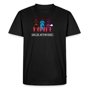 Bats Homies Bat Chill Gift - Men's Premium Organic T-Shirt - black - Front - Nico (187cm)