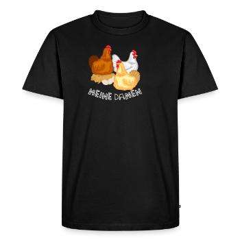 Chicken Tshirt for Chicken Farmers | chicken farmer - Men's Premium Organic T-Shirt - black - Front - Nico (187cm)