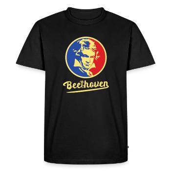 Beethoven Bonn - T-shirt Premium bio Homme - noir - Devant - Nico (187cm)