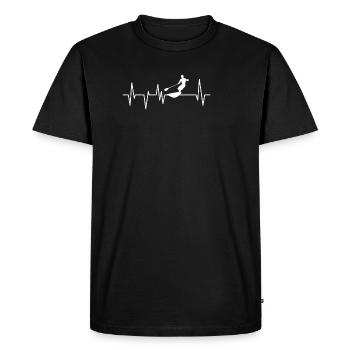 Rythme cardiaque du rameur - T-shirt Premium bio Homme - noir - Devant - Nico (187cm)
