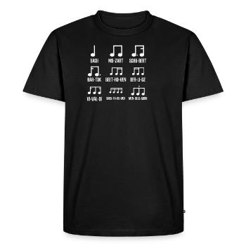 Compositeur de notes de musique - T-shirt Premium bio Homme - noir - Devant - Nico (187cm)
