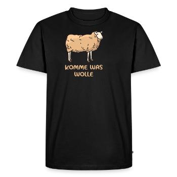 Come What Wool Sheep Pun - Men's Premium Organic T-Shirt - black - Front - Nico (187cm)