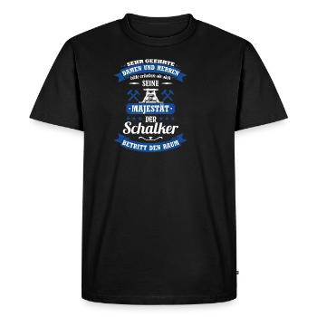 Schalke Spruch für Schalker: Seine Majestät Trikot - Männer Premium Bio T-Shirt - Schwarz - Vorne - Nico (187cm)