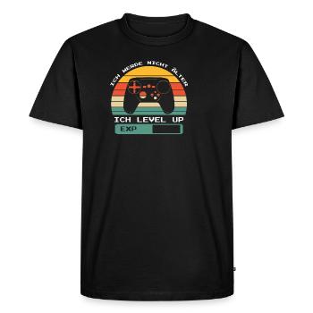 Gamer saying: Don't get older I level up retro - Men's Premium Organic T-Shirt - black - Front - Nico (187cm)