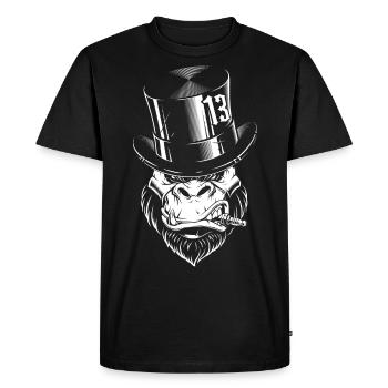 Unlucky Gorilla - T-shirt Premium bio Homme - noir - Devant - Nico (187cm)