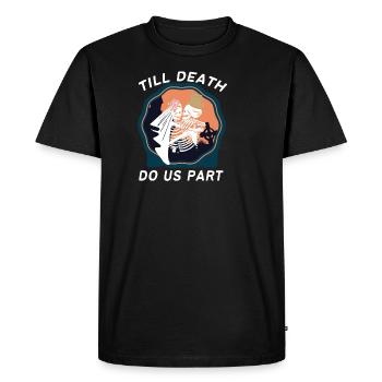 Couple Skeleton Til' Death Do Us Part - Men's Premium Organic T-Shirt - black - Front - Nico (187cm)