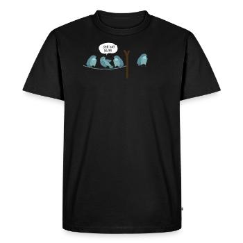 Wi-Fi Oiseau BD Qui a Wi-Fi Nerd & IT Cadeau - T-shirt Premium bio Homme - noir - Devant - Nico (187cm)