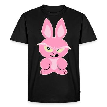 Rosa Lapin Shirt - Drôle de rongeur - T-shirt Premium bio Homme - noir - Devant - Nico (187cm)