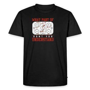 Ice Hockey Tactics Coach Funny Gift Ice Hockey - Men's Premium Organic T-Shirt - black - Front - Nico (187cm)