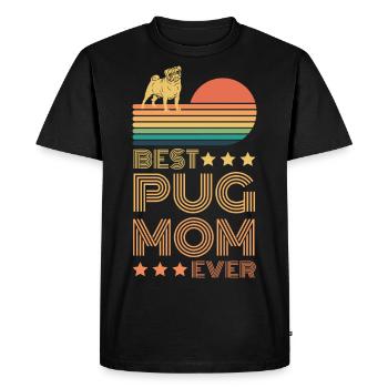 Best Pug Dog Mama Mother for Pug Lovers - Men's Premium Organic T-Shirt - black - Front - Nico (187cm)
