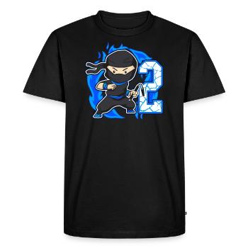 Ninja 2nd Birthday Boy 2 years old Ninjas - Men's Premium Organic T-Shirt - black - Front - Nico (187cm)